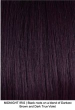 MIDNIGHT IRIS | Black roots on a blend of Darkest Brown and Dark True Violet