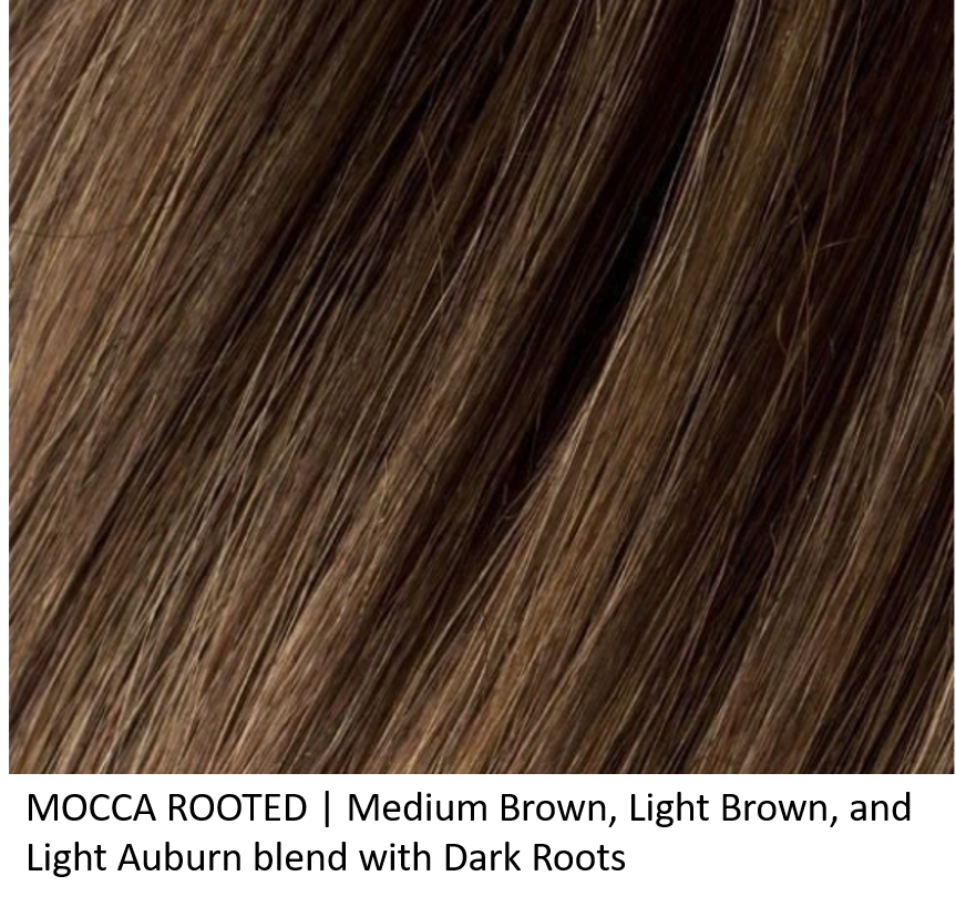 MOCCA ROOTED | Medium Brown, Light Brown, and Light Auburn blend and Dark Roots