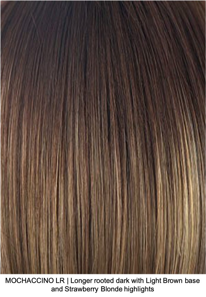 MOCHACCINO LR | Longer rooted dark with Light Brown base and Strawberry Blonde highlights 