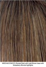 MOCHACCINO R | Rooted Dark with Light Brow base with Strawberry Blonde highlights