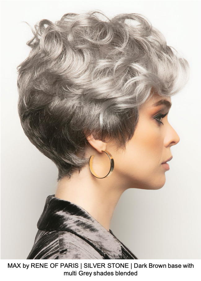 MAX by RENE OF PARIS | SILVER STONE | Dark Brown base with multi Grey shades blended