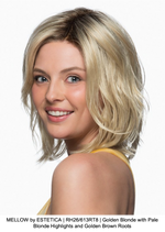 MELLOW by ESTETICA | RH26/613RT8 | Golden Blonde with Pale Blonde Highlights and Golden Brown Roots