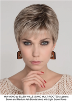 MIA MONO by ELLEN WILLE | SAND MULTI ROOTED | Lightest Brown and Medium Ash Blonde blend with Light Brown Roots