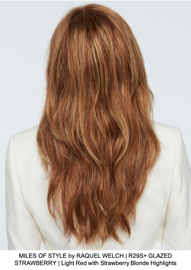 MILES OF STYLE by RAQUEL WELCH | R29S+ GLAZED STRAWBERRY | Light Red with Strawberry Blonde Highlights