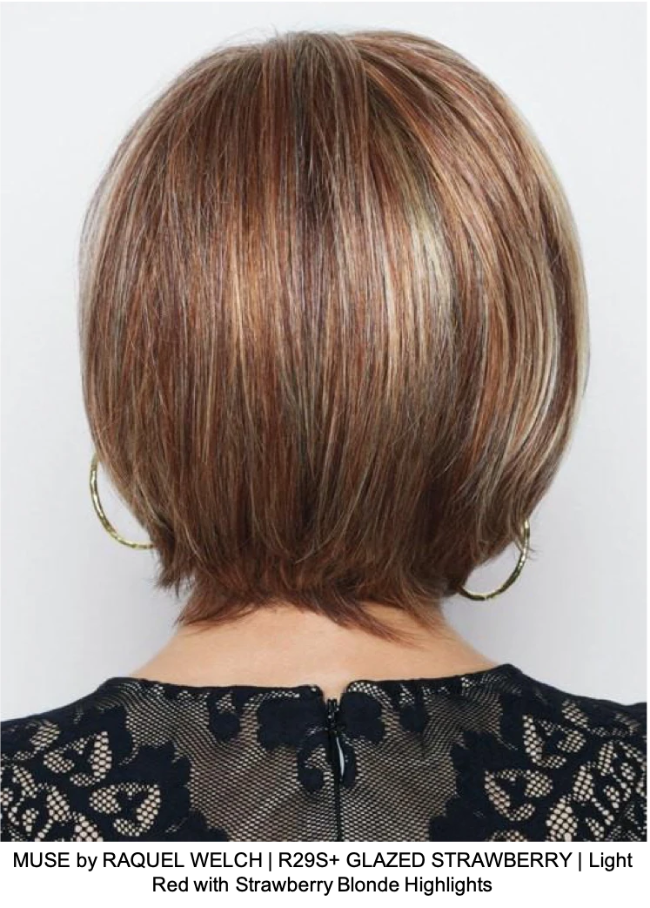 MUSE by RAQUEL WELCH | R29S+ GLAZED STRAWBERRY | Light Red with Strawberry Blonde Highlights