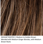NOUGAT ROOTED | Medium to Golden Brown Blended with Medium Ginger Blonde, with Medium Brown Roots