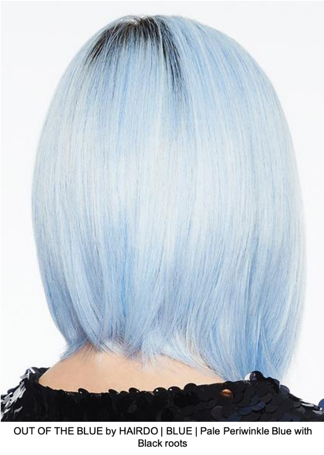 OUT OF THE BLUE by HAIRDO | BLUE | Pale Periwinkle Blue with Black roots
