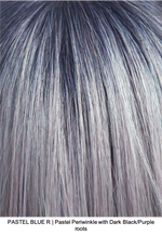 PASTEL BLUE R | Pastel Periwinkle tone base with a Dark Black/Purple roots