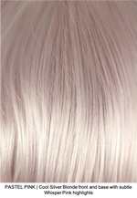 PASTEL PINK | Cool Silver Blonde front and base with subtle Whisper Pink highlights 
