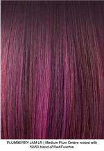 PLUMBERRY JAM LR | Medium Plum Ombre rooted with 50/50 blend of Red/Fuschia