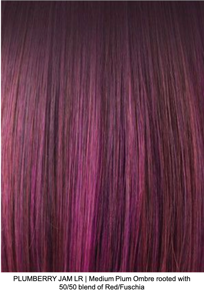 PLUMBERRY JAM LR | Medium Plum Ombre rooted with 50/50 blend of Red/Fuschia
