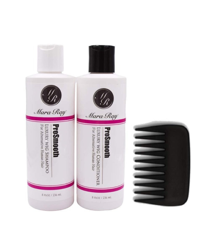 Mara Ray ProSmooth Luxury Wig Shampoo and Conditioner for Alternative Human Hair Kits.