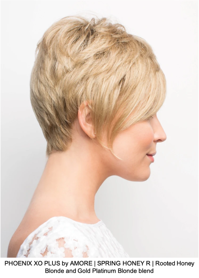 PHOENIX XO PLUS by AMORE | SPRING HONEY R | Rooted Honey Blonde and Gold Platinum Blonde blend 