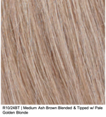 R10/24BT | Medium Ash Brown Blended & Tipped w/ Pale Golden Blonde 