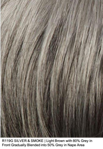 R119G GRADIENT SMOKE | Light Brown With 80% Gray in Front Gradually Blended Into 50% Gray in Nape Area