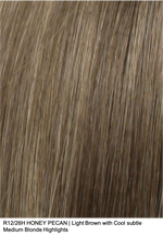 R12/26H HONEY PECAN | Light Brown with Cool subtle Medium Blonde Highlights