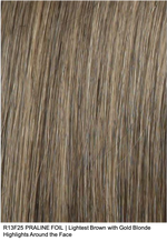 R13F25 PRALINE FOIL | Lightest Brown with Gold Blonde Highlights Around the Face