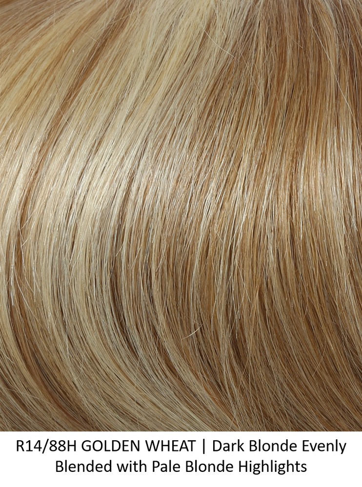 R14/88H Golden Wheat | Dark Blonde Evenly Blended with Pale Blonde Highlights