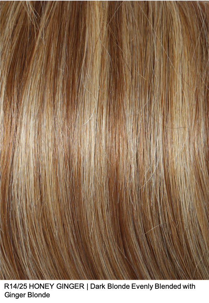 R14/25 HONEY GINGER | Dark Blonde Evenly Blended with Ginger Blonde