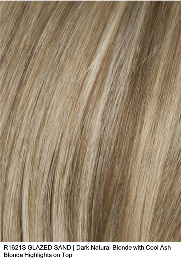 R1621S GLAZED SAND | Dark Natural Blonde with Cool Ash Blonde Highlights on Top