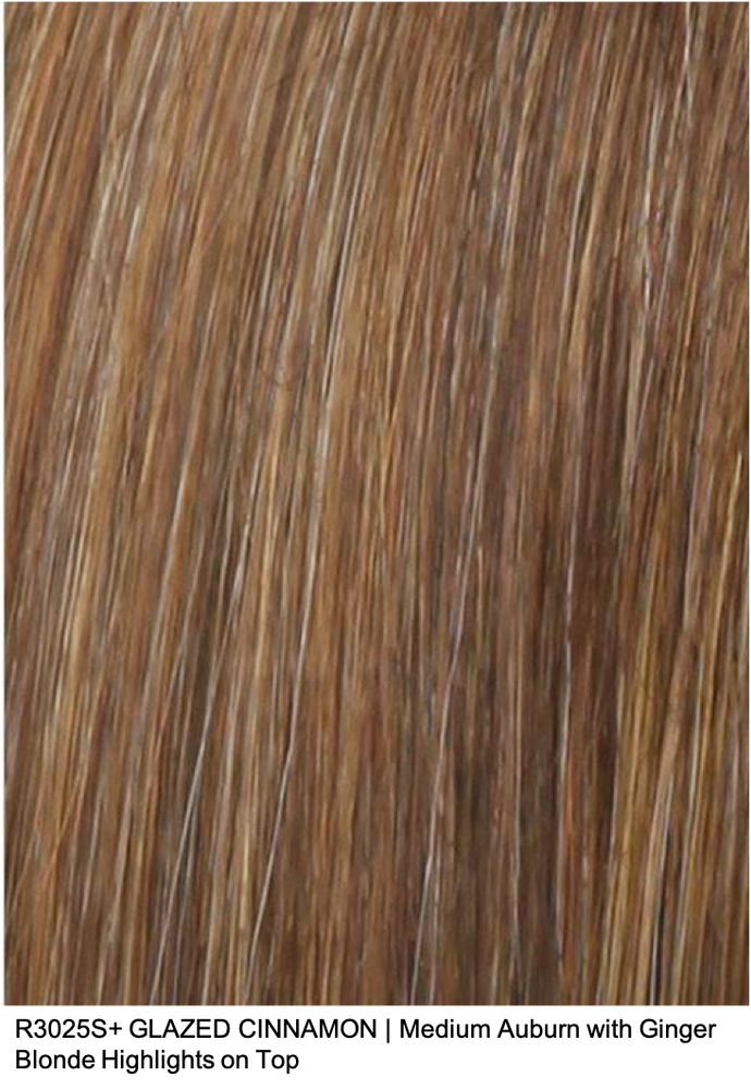 R3025S+ GLAZED CINNAMON | Medium Auburn with Ginger Blonde Highlights on Top