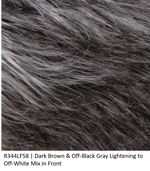 R344LF58 | Dark Brown & Odd Black Gray Lightening to Off White Mix in Front