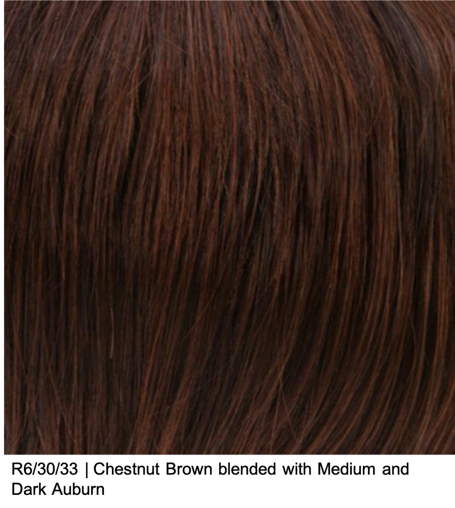 R6/30/33 | Chestnut Brown blended with Medium and Dark Auburn