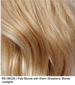 R613BG26 | Pale Blonde with Warm Strawberry Blonde Lowlights