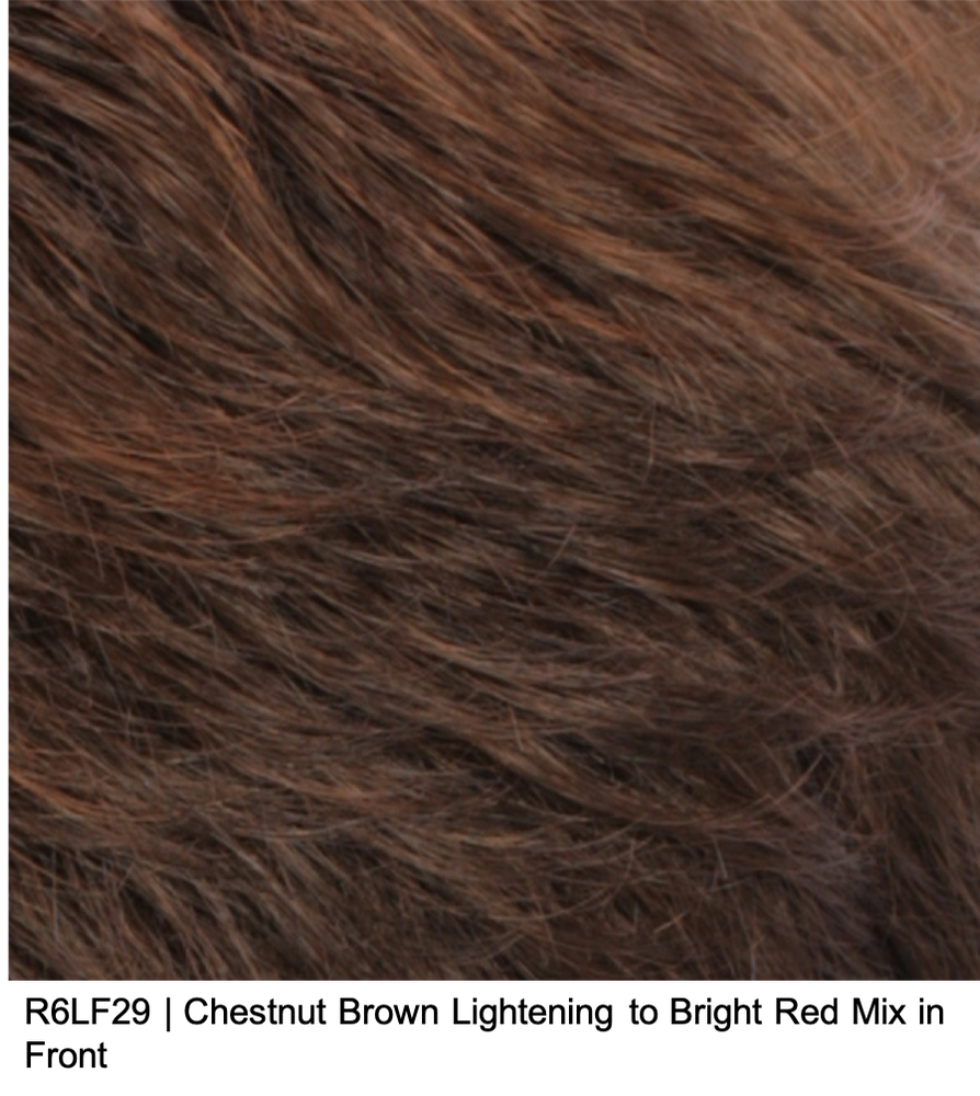 R6LF29 | Chestnut Brown Lightening to Bright Red Mix in Front