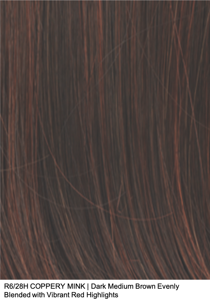 R6/28H COPPERY MINK | Dark Medium Brown Evenly Blended with Vibrant Red Highlights 