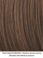 R830 GINGER BROWN | Medium Brown Evenly Blended w Medium Auburn