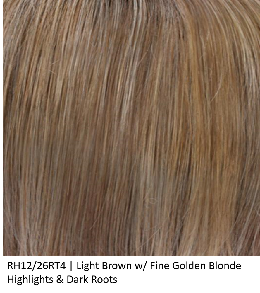 R12/26RT4 | Light Brown with Chunky Golden Blonde highlights & Dark Brown roots
