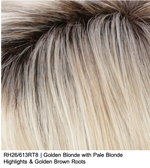 RH26/613RT8 | Golden Blonde Highlights with Pale Blonde Highlights & Golden Brown Roots