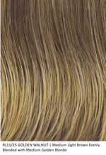 RL11/25 GOLDEN WALNUT | Medium Light Brown Evenly Blended with Medium Golden Blonde