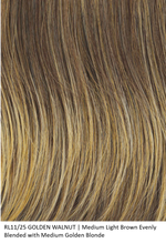 RL11/25 GOLDEN WALNUT | Medium Light Brown Evenly Blended with Medium Golden Blonde by Raquel Welch