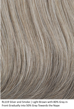 RL119 SILVER AND SMOKE | Light Brown with 80% Gray in Front Gradually into 50% Gray Towards the Nape