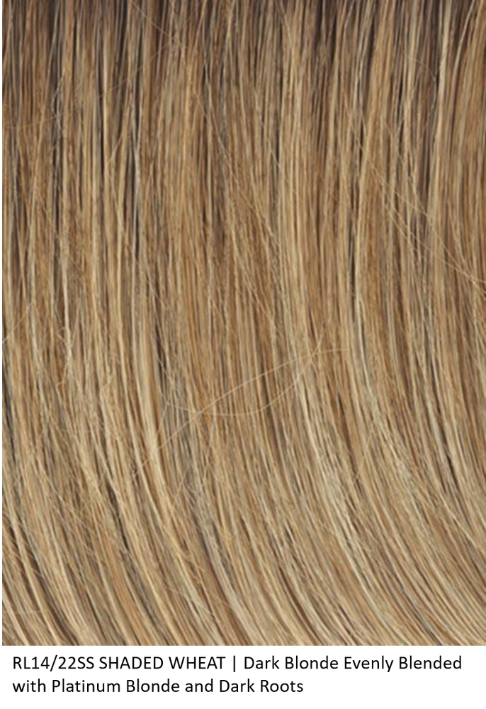 RL14/22SS SHADED WHEAT | Dark Blonde Evenly Blended with Platinum Blonde and Dark Roots