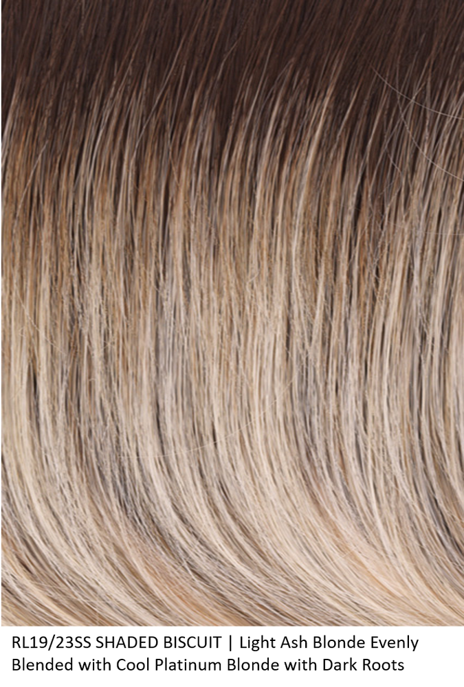 RL19/23SS SHADED BISCUIT | Light Ash Blonde Evenly Blended with Cool Platinum Blonde and Dark Roots by Raquel Welch