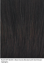 RL2/4 OFF BLACK | Black Evenly Blended with Dark Brown Highlights by Raquel Welch