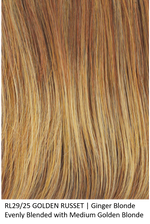 RL29/25 GOLDE RUSSET | Ginger Blonde Evenly Blended with Medium Golden Blonde 