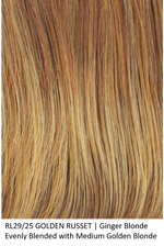 RL29/25 GOLDEN RUSSET | Ginger Blonde Evenly Blended with Medium Golden Blonde