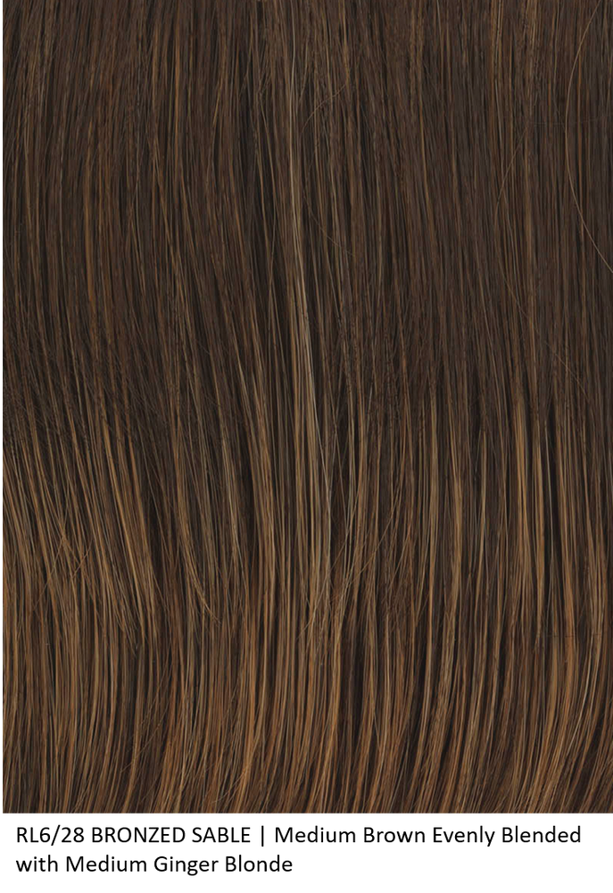RL6/28 BRONZED SABLE | Medium Brown Evenly Blended with Medium Ginger Blonde by Raquel Welch