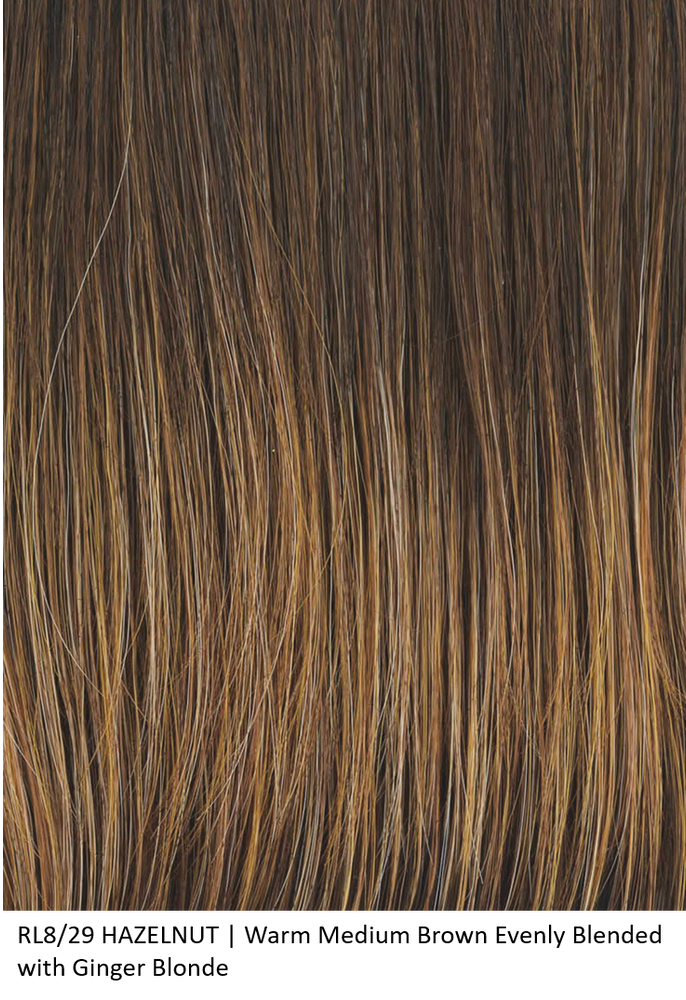 RL8/29 HAZELNUT | Warm Medium Brown Evenly Blended with Ginger Blonde by Raquel Welch