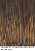 RL8/29 HAZELNUT | Warm Medium Brown Evenly Blended with Ginger Blonde by Raquel Welch
