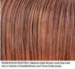 ROSEWOOD ROOTED | Medium Dark Brown roots that melt into a mixture of Saddle Brown and Terra-Cotta tones