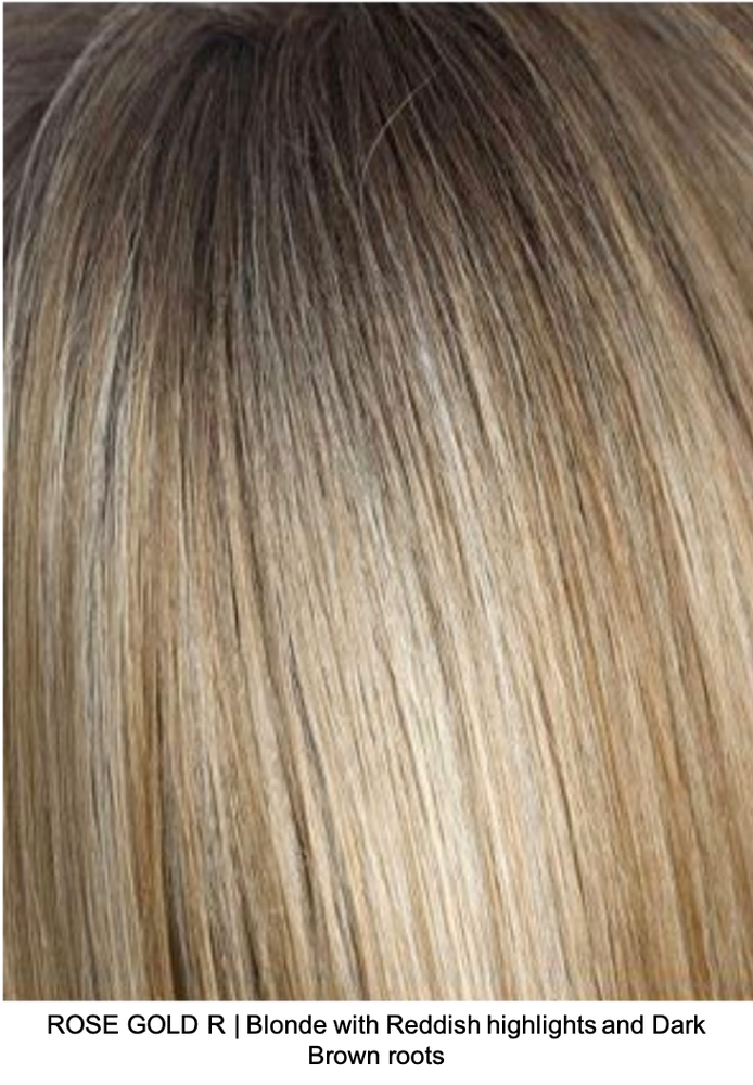 ROSE GOLD R | Blonde with Reddish highlights and Dark Brown roots