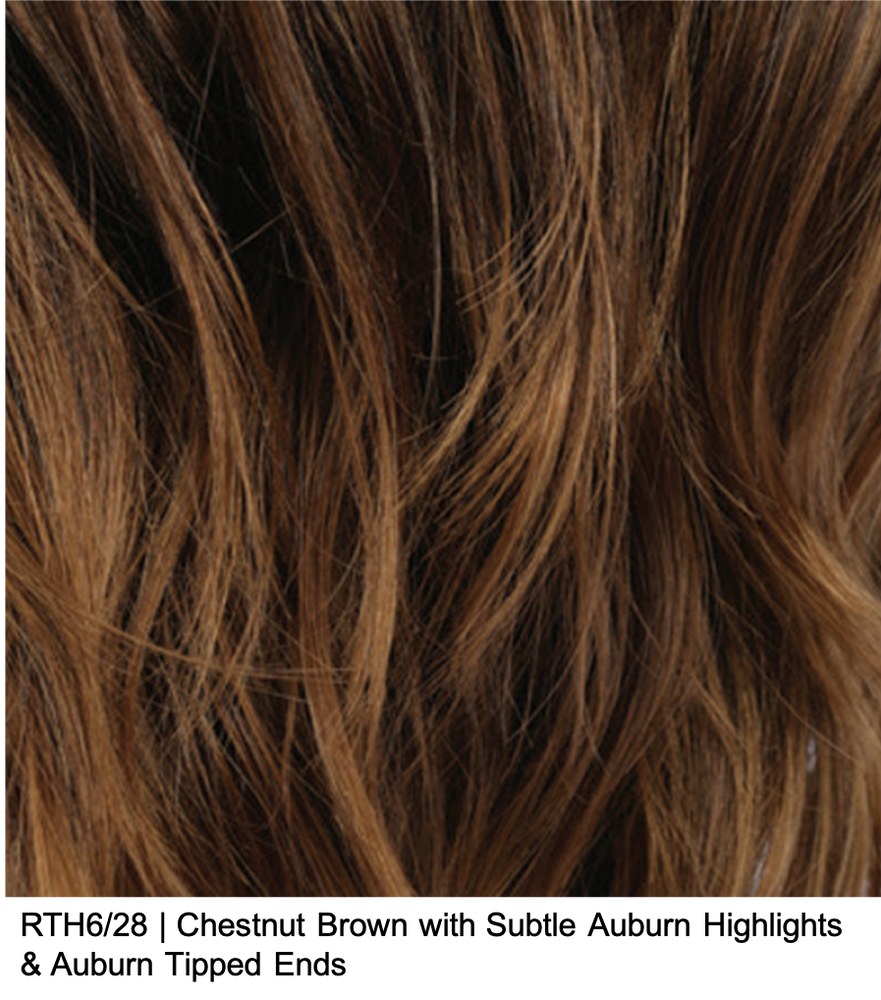 RTH6/28 | Chestnut Brown with Subtle Auburn Highlights & Auburn Tipped Ends