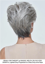 READY FOR TAKEOFF by RAQUEL WELCH | RL51/61 ICED GRANITA | Lightest Grey Progresses to a Deep Grey at the Nape