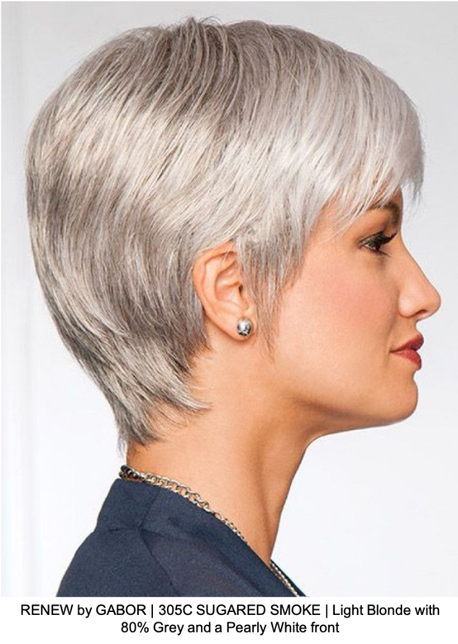 RENEW by GABOR | 305C SUGARED SMOKE | Light Blonde with 80% Grey and a Pearly White front