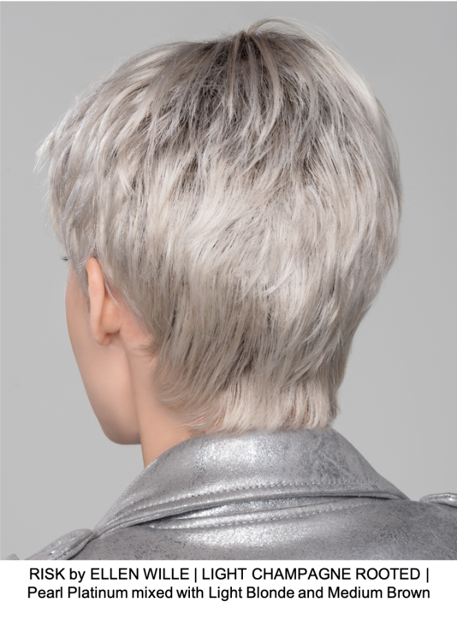 RISK by ELLEN WILLE | LIGHT CHAMPAGNE ROOTED | Pearl Platinum mixed with Light Blonde and Medium Brown